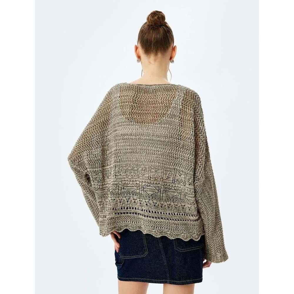 V Yaka Uzun Kollu Triko Kazak 5SAL90013HT