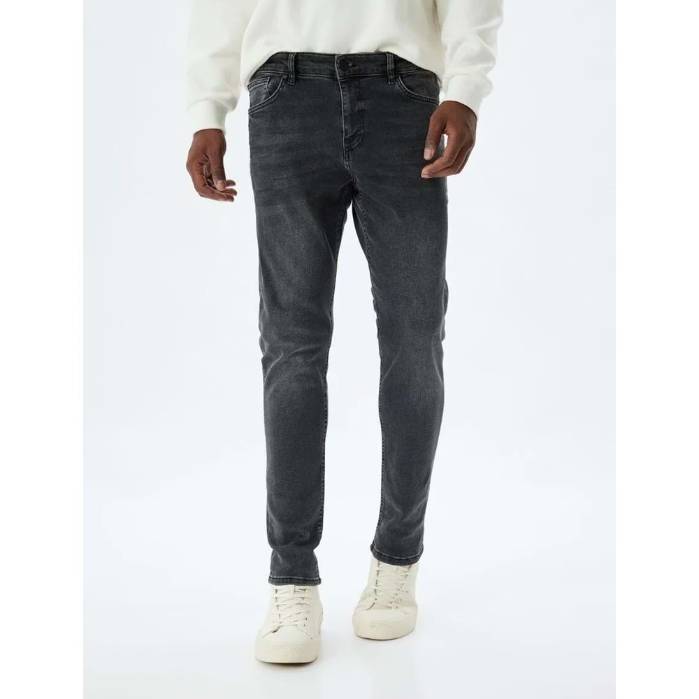 Skinny Fit Kot Pantolon - Michael Jean 5WAM40072ID - KOTON - SİYAH - 32/30