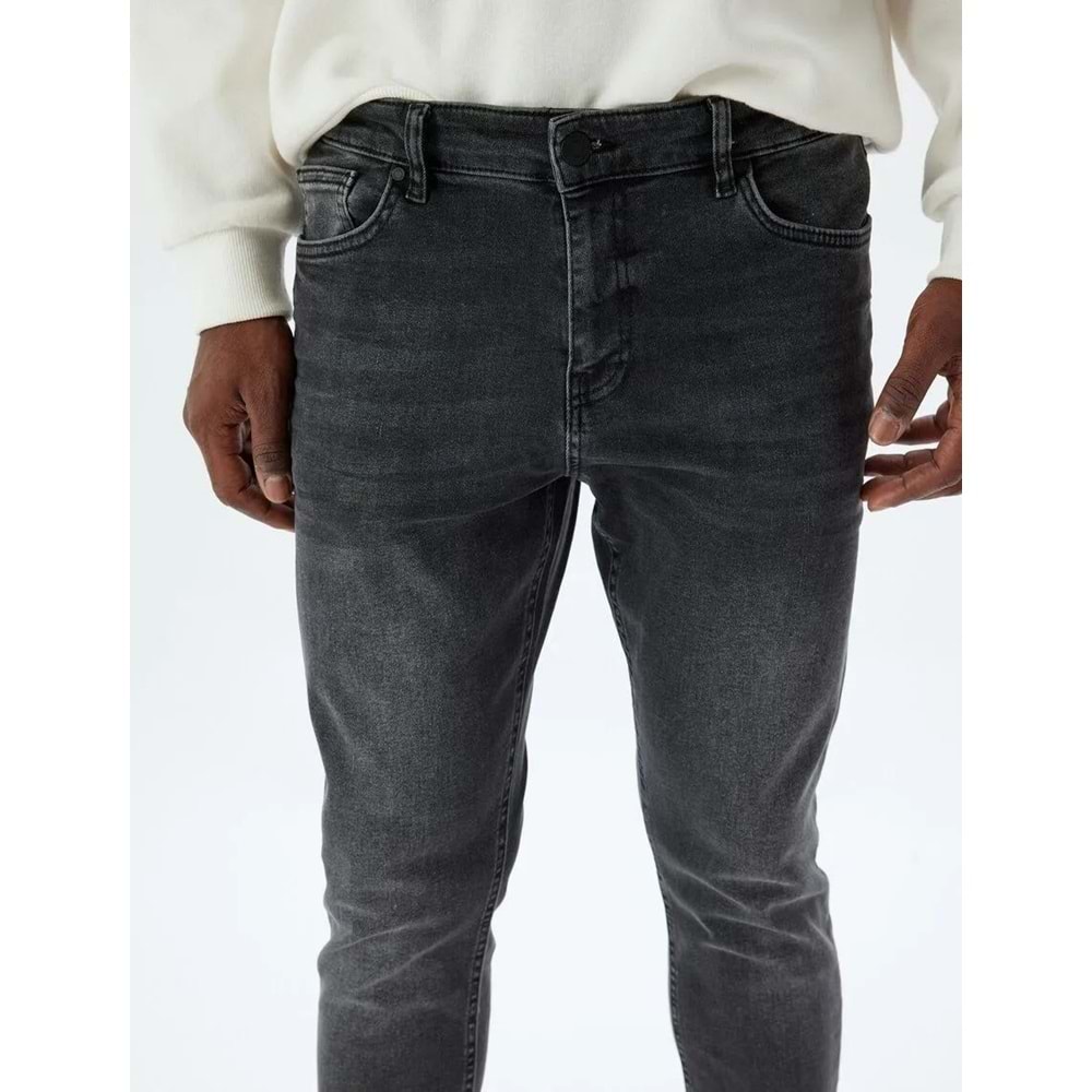 Skinny Fit Kot Pantolon - Michael Jean 5WAM40072ID - KOTON - SİYAH - 32/30