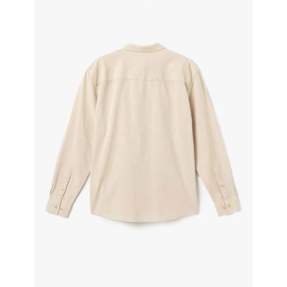 Düğmeli Uzun Kollu Klasik Gömlek 5SAM60013HW