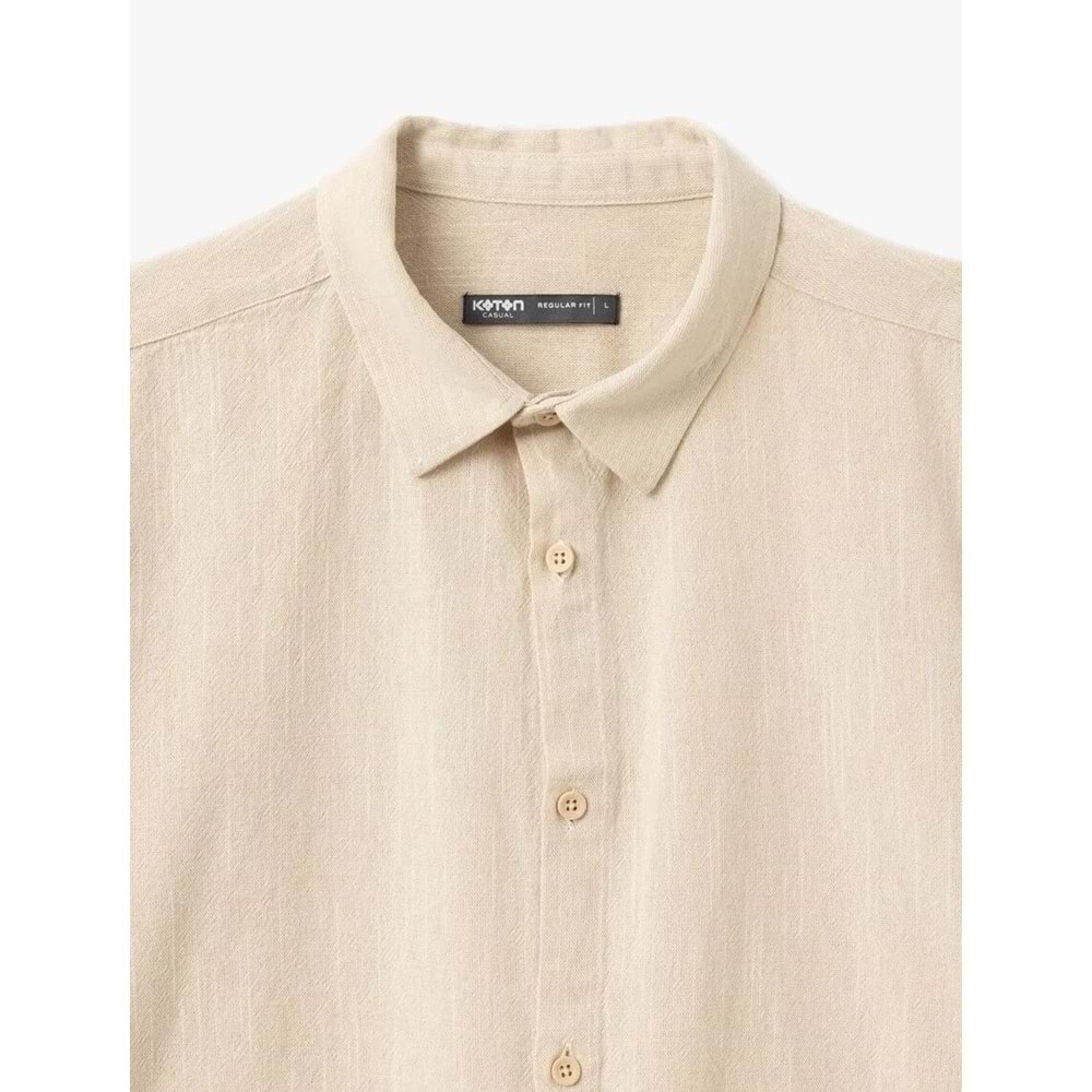 Düğmeli Uzun Kollu Klasik Gömlek 5SAM60013HW