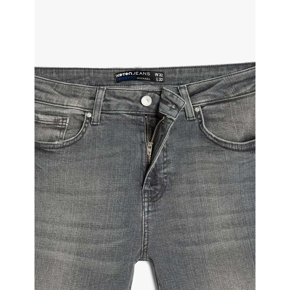 Pamuklu Skinny Fit Jean Pantolon - Michael Jean 5SAM40088ND - KOTON - GRİ - 32/30