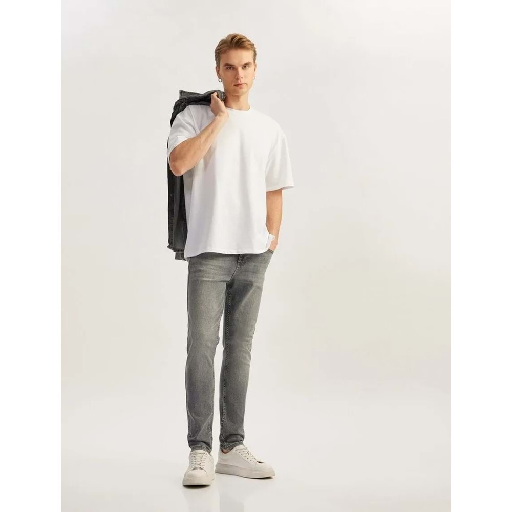 Pamuklu Skinny Fit Jean Pantolon - Michael Jean 5SAM40088ND - KOTON - GRİ - 34/32