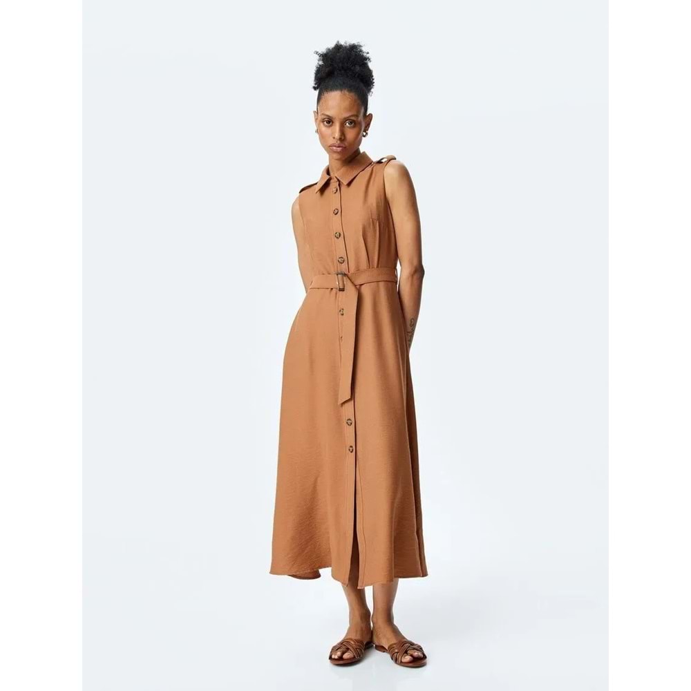 Viskon Midi Gömlek Elbise 5SAK80107UW