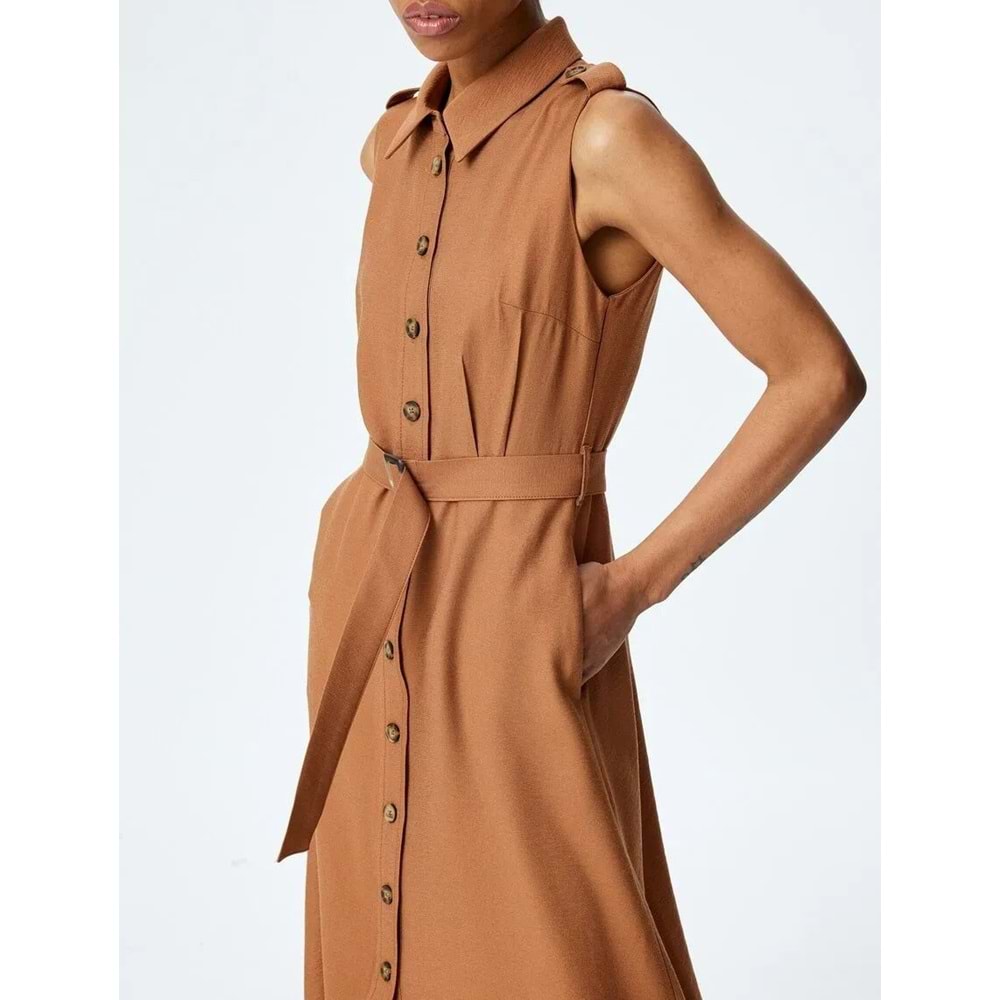 Viskon Midi Gömlek Elbise 5SAK80107UW