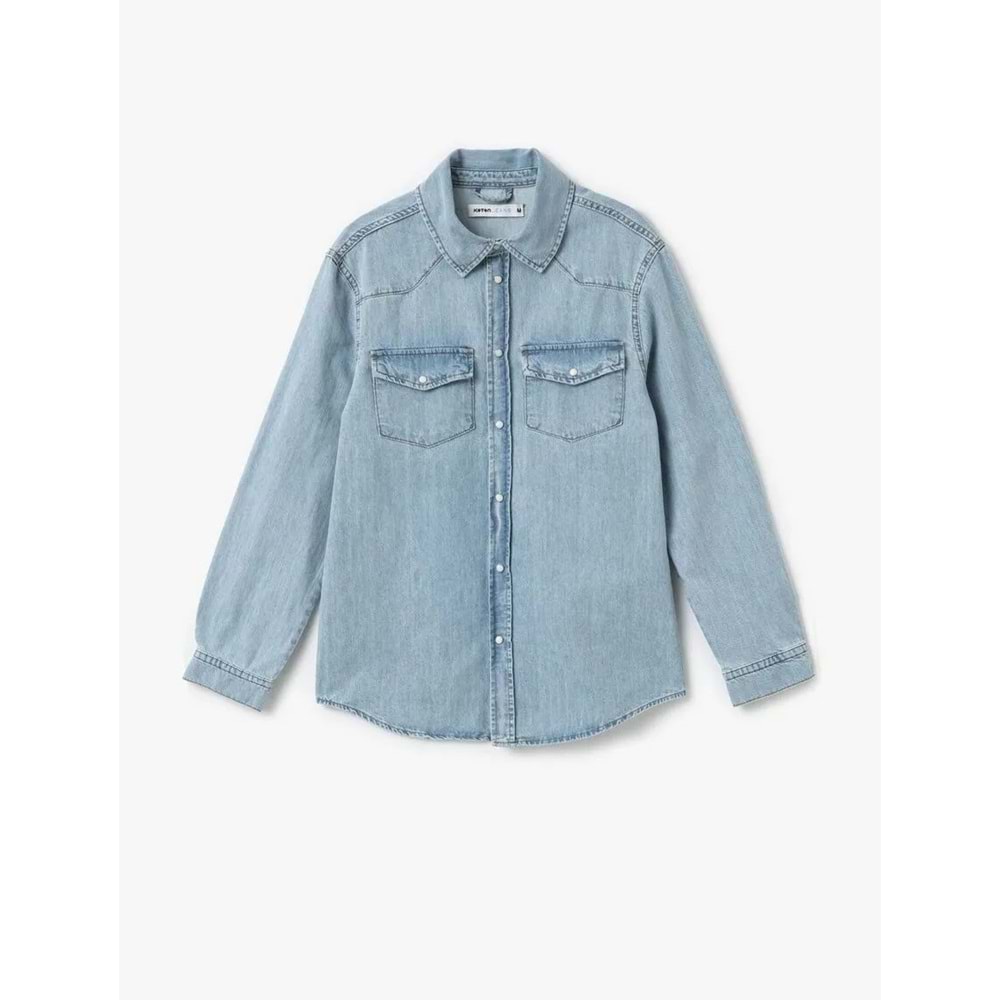 Düğmeli Jean Gömlek 5SAM60001ID