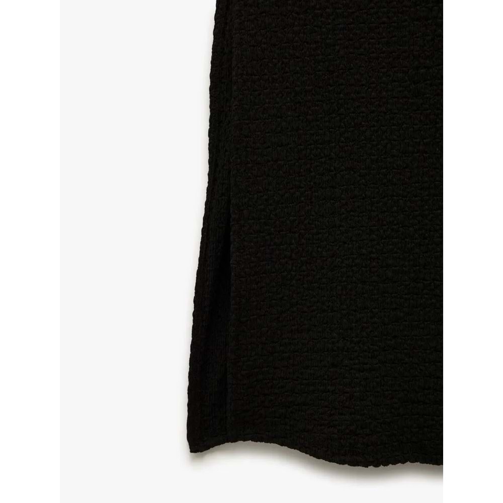 Yırtmaçlı Kolsuz Midi Boy Kalem Elbise 5SAK80141EK