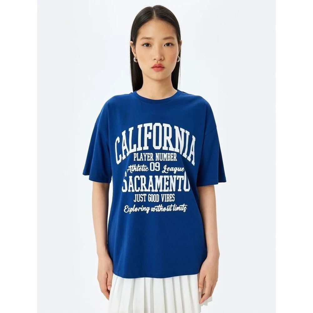 Kısa Kollu Oversize Tişört 5SAL10085IK