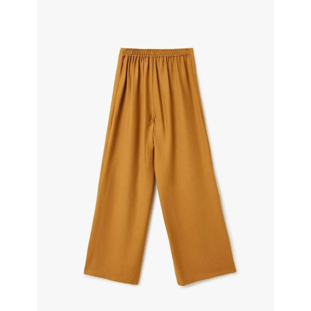 Bol Paça Viskon Pantolon 5SAK40093UW - KOTON - KAHVERENGİ - 38