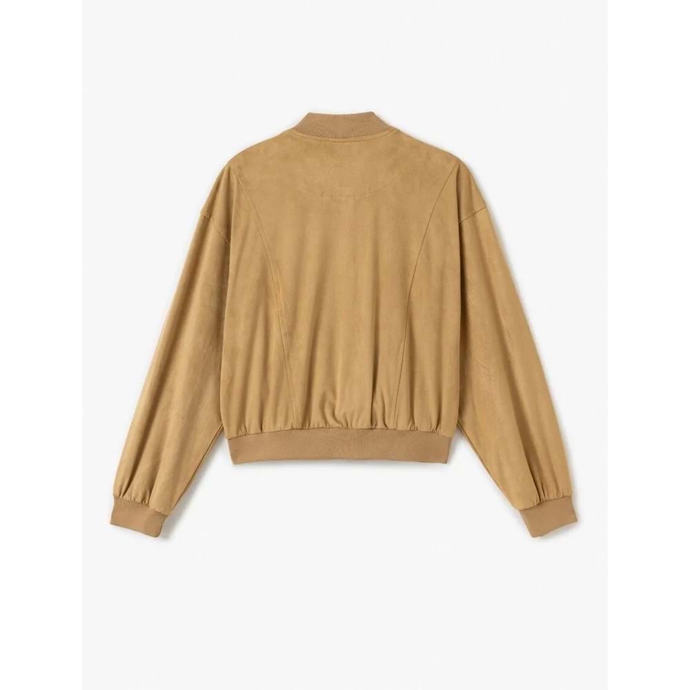 Suni Süet Çıt Çıt Düğmeli Cepli Bomber Ceket 5SAL20035IW