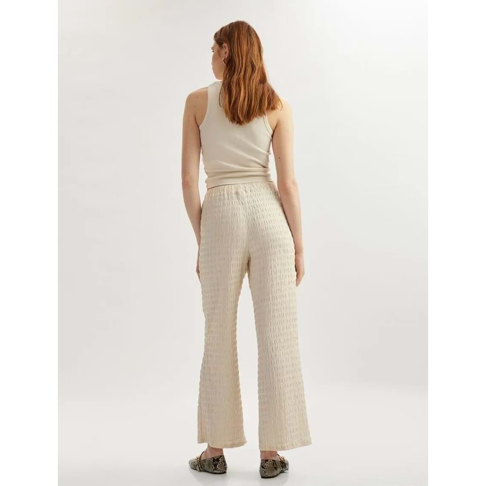 Bol Paça Dokulu Pantolon 5SAK40011UK - KOTON - BEJ - XL