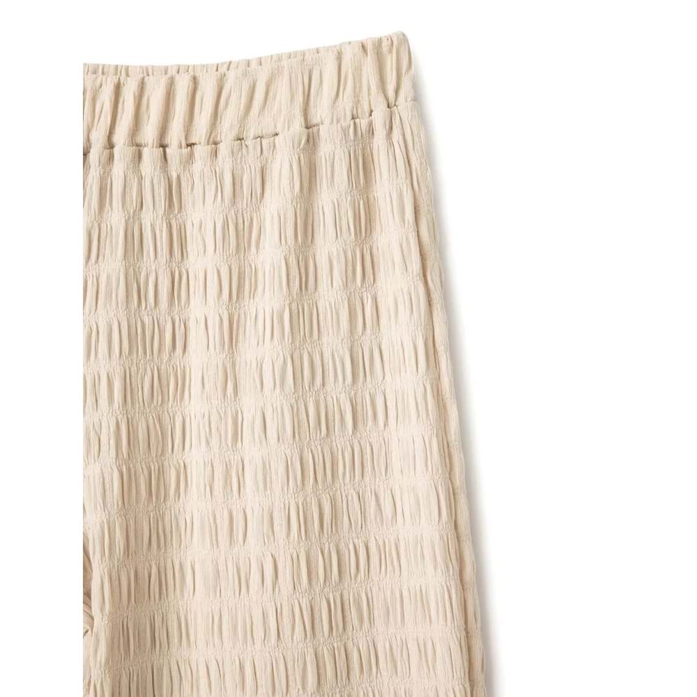 Bol Paça Dokulu Pantolon 5SAK40011UK - KOTON - BEJ - XL