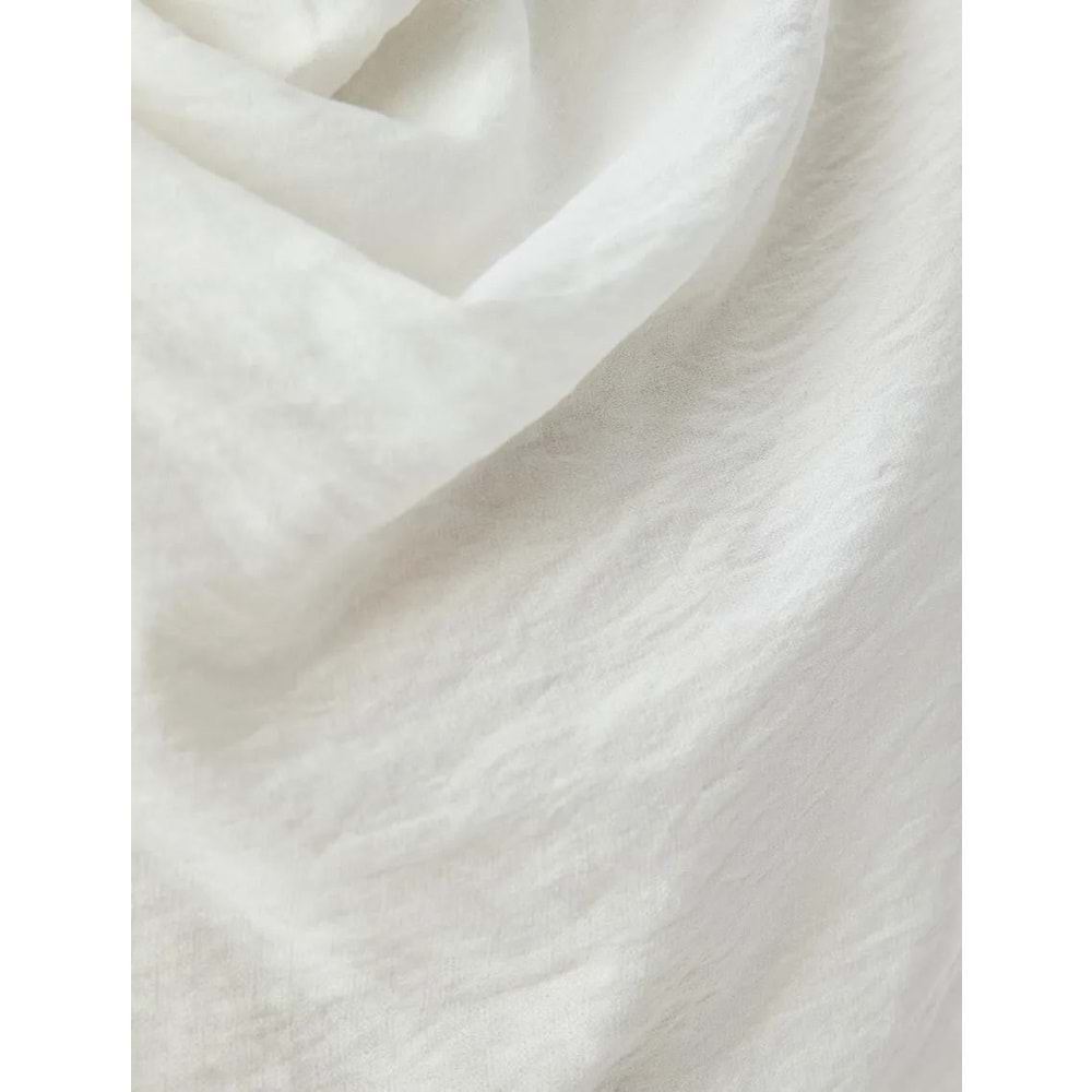 Kolsuz Dökümlü Degaje Yaka Viskon Bluz 5SAK60091UW - KOTON - BEYAZ - 36