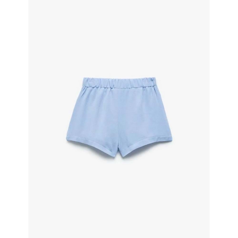 Kız Bebek Kemer Detaylı Viskon Şort Etek 5SMG40009AW - KOTON - MAVİ - 3-4 YAŞ