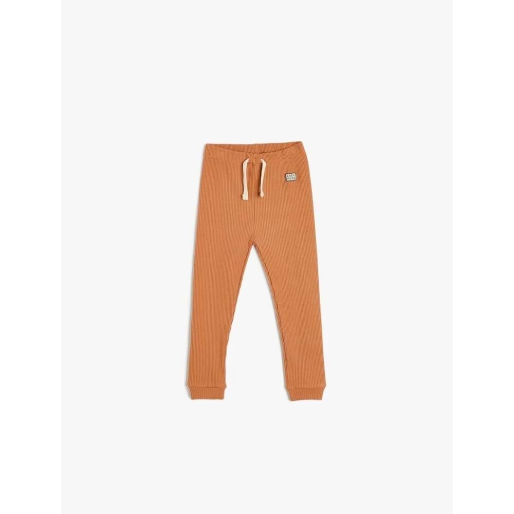 Erkek Bebek Beli Bağlamalı Pamuklu Jogger Eşofman Altı 5SMB40014TK - KOTON - KAHVERENGİ - 3-4 YAŞ