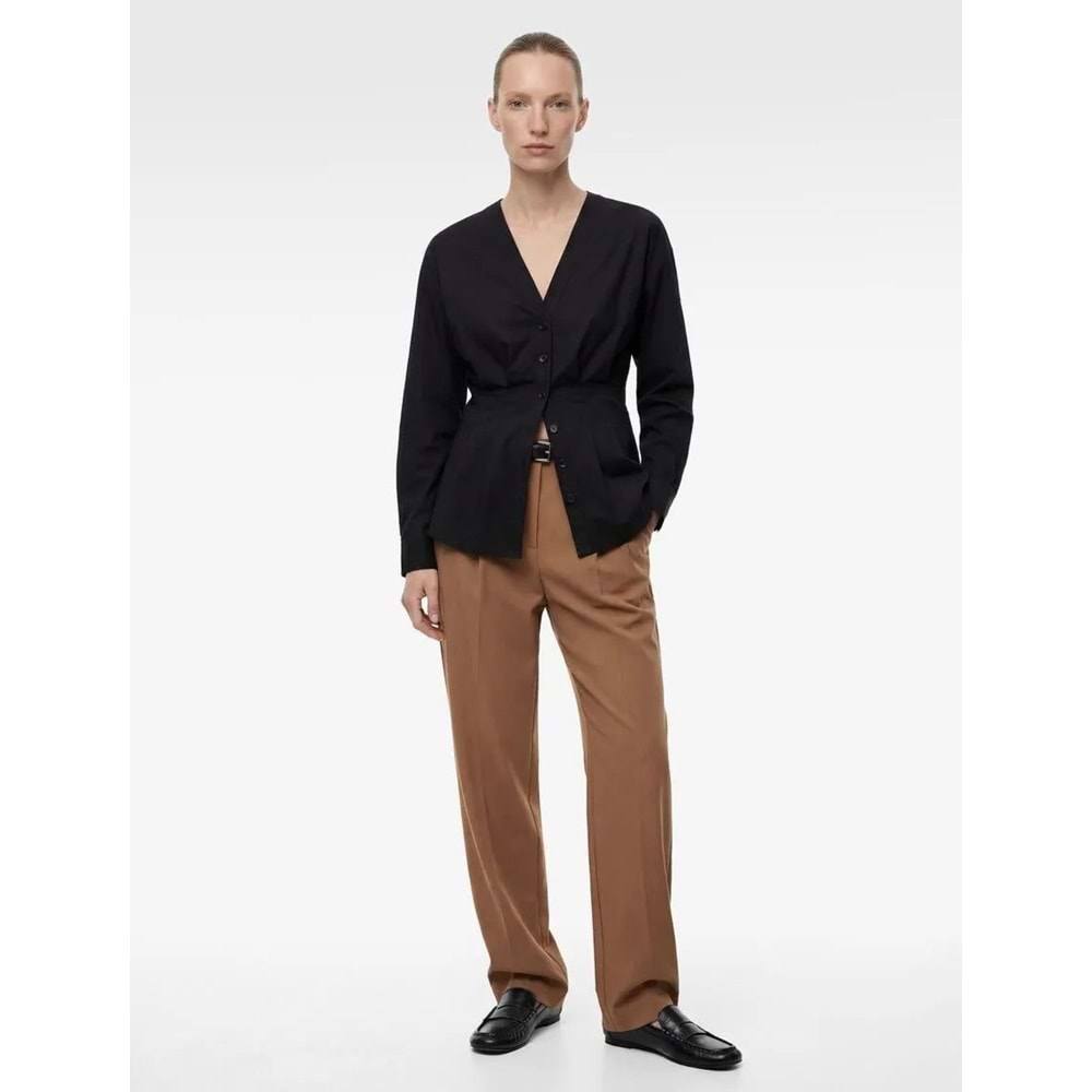 Kadın Giyim Gömlek 6SAK60351UW - KOTON - SİYAH - 38