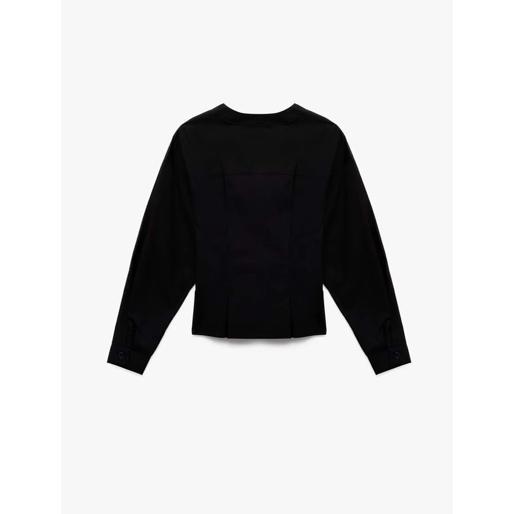 Kadın Giyim Gömlek 6SAK60351UW - KOTON - SİYAH - 38