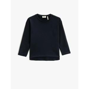 Kız Çocuk Giyim Sweatshirt 3WKG10076AK Lacivert