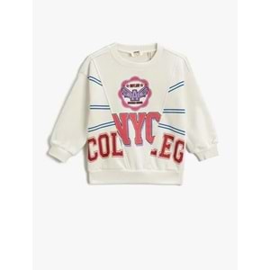 Kız Çocuk Giyim Sweatshirt 3WKG10155AK Ekru