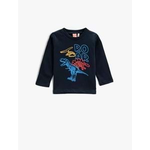 Erkek Bebek Giyim Tişört 3WMB10060TK Açık İndigo