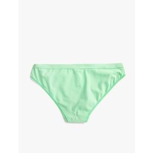 Kadın İç Giyim Pamuklu Brief Külot Baskılı 3SLK30054MK Fıstık Yeşili