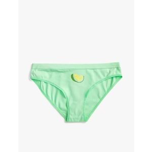 Kadın İç Giyim Pamuklu Brief Külot Baskılı 3SLK30054MK Fıstık Yeşili