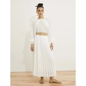 Kadın Giyim Bluz 3SAK60112CW Kırık Beyaz