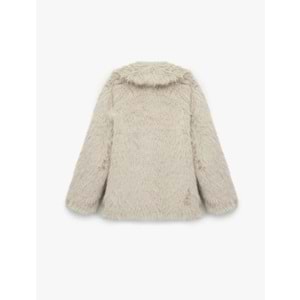 Kadın Giyim Suni Kürk Kaban Kruvaze Uzun Kollu - KOTON - 6WAK00009EW - BEJ - 34