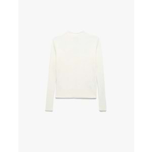 Kadın Giyim Regular Fit Uzun Kollu Hafif Dik Yaka Triko Kazak - KOTON - 6WAK90031HT - EKRU - M