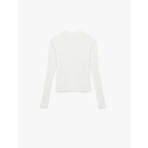 Kadın Giyim Uzun Kollu Dik Yaka Triko Kazak - KOTON - 6WAK90092HT - EKRU - S