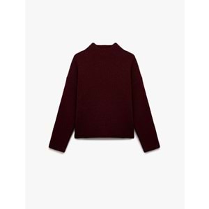 Kadın Giyim Rahat Kalıp Basic Triko Kazak - KOTON - 6WAL90027HT - BORDO - S
