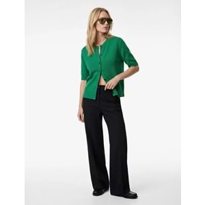 Kadın Giyim Standart Bel Cepli Düz Bol Paça Kumaş Pantolon - KOTON - 6SAK40144PW - SİYAH - 42