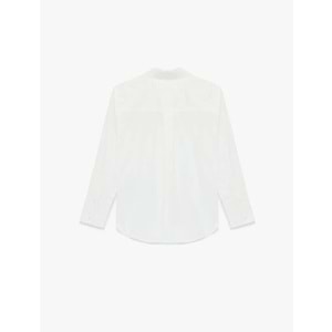 Kadın Giyim Regular Fit Pamuklu Uzun Kollu Poplin Gömlek - KOTON - 6SAK60117PW - BEYAZ - 34