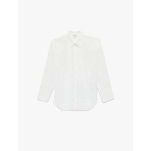 Kadın Giyim Regular Fit Pamuklu Uzun Kollu Poplin Gömlek - KOTON - 6SAK60117PW - BEYAZ - 34