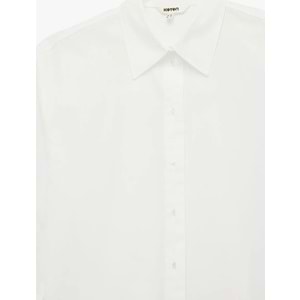 Kadın Giyim Regular Fit Pamuklu Uzun Kollu Poplin Gömlek - KOTON - 6SAK60117PW - BEYAZ - 34