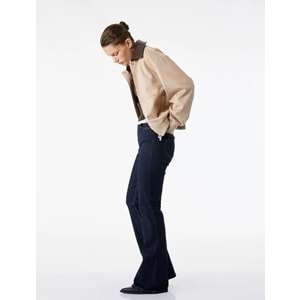 Kadın Giyim İspanyol Paça Pamuklu Denim Pantolon - Flare Jeans - KOTON - 6SAL40164MD - KOYU İNDİGO - 27/32