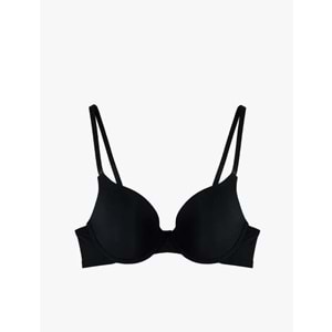 Kadın Giyim Desteksiz Balenli Rahat Kalıp Comfort Sütyen - KOTON - 6SLK10021MK - SİYAH - 75B