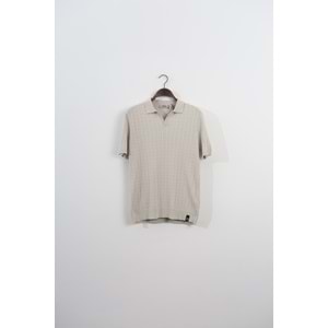 CAZ 34215 POLO YK. TRİKO T-SHIRT - CAZADOR - 26KCEE34215 - Taş - L