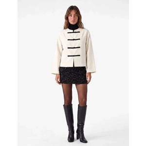 Fermuar Detaylı Normal Bel Slim Fit Tüvit Mini Etek 7WAK10177EK - KOTON - Siyah Desenli - L