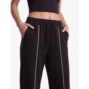 Beli Lastikli Cepli Pamuklu Spor Eşofman Altı 7WAK40192NK - KOTON - SİYAH - L