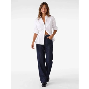 Düğme Detaylı Poplin Oversize Gömlek 7WAK60008PW - KOTON - KIRIK BEYAZ - 44