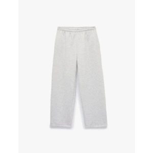 Beli Lastikli Jogger Eşofman Altı 7WAL40064IK - KOTON - KAR MELANJ - S