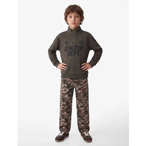 Yarım Fermuarlı Dik Yaka Sweatshirt 7WKB10297TK - KOTON - GRİ - 13-14