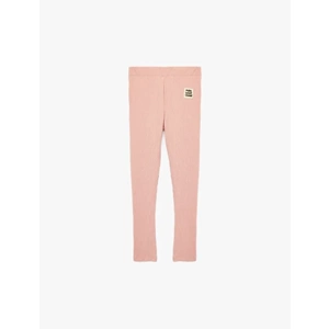 Kız Çocuk Beli Lastikli Ribanalı Pamuklu Tayt 7WKG40004AK - KOTON - PEMBE - 7-8
