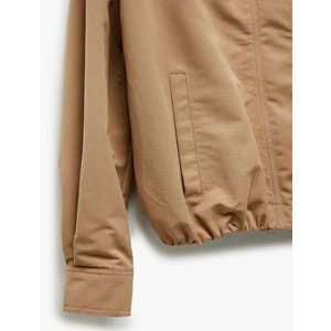 Kadın Giyim Uzun Kollu Dik Yaka Oversize Bomber Ceket - KOTON - 6WAL20137IW - BEJ - 36
