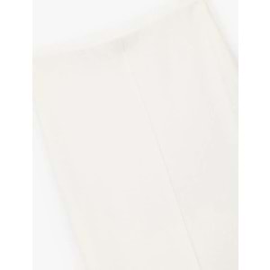 Kadın Giyim Slim Fit Midi Nervür Detaylı Kalem Etek - KOTON - 6WAK10085EK - EKRU - L