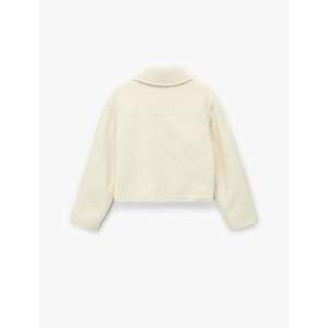 Kadın Giyim Uzun Kollu Fermuarlı Gömlek Yaka Bomber Mont - KOTON - 6WAL20017IW - GRİ MELANJ - 42