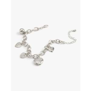 Kadın Aksesuar Zincir Kolye Katlı Taş Charm Detaylı