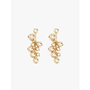 Kadın Aksesuar Sallantılı Metal Boncuklu Küpe