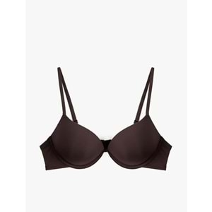 Kadın İç Giyim Rahat Kalıp Destekli Ekstra Dolgulu Sütyen - KOTON - 6WLK10007MK - KAHVERENGİ - 75B